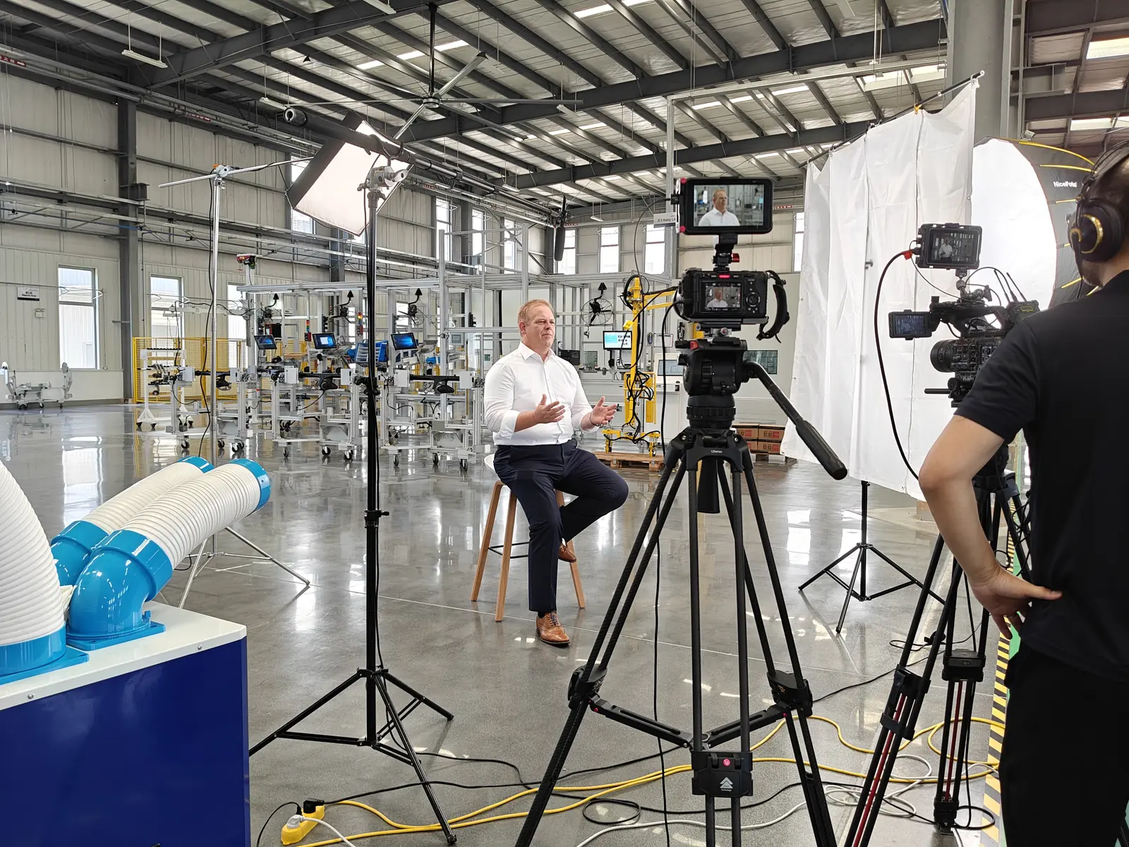 Bilingual fixer coordinating an international film crew in China